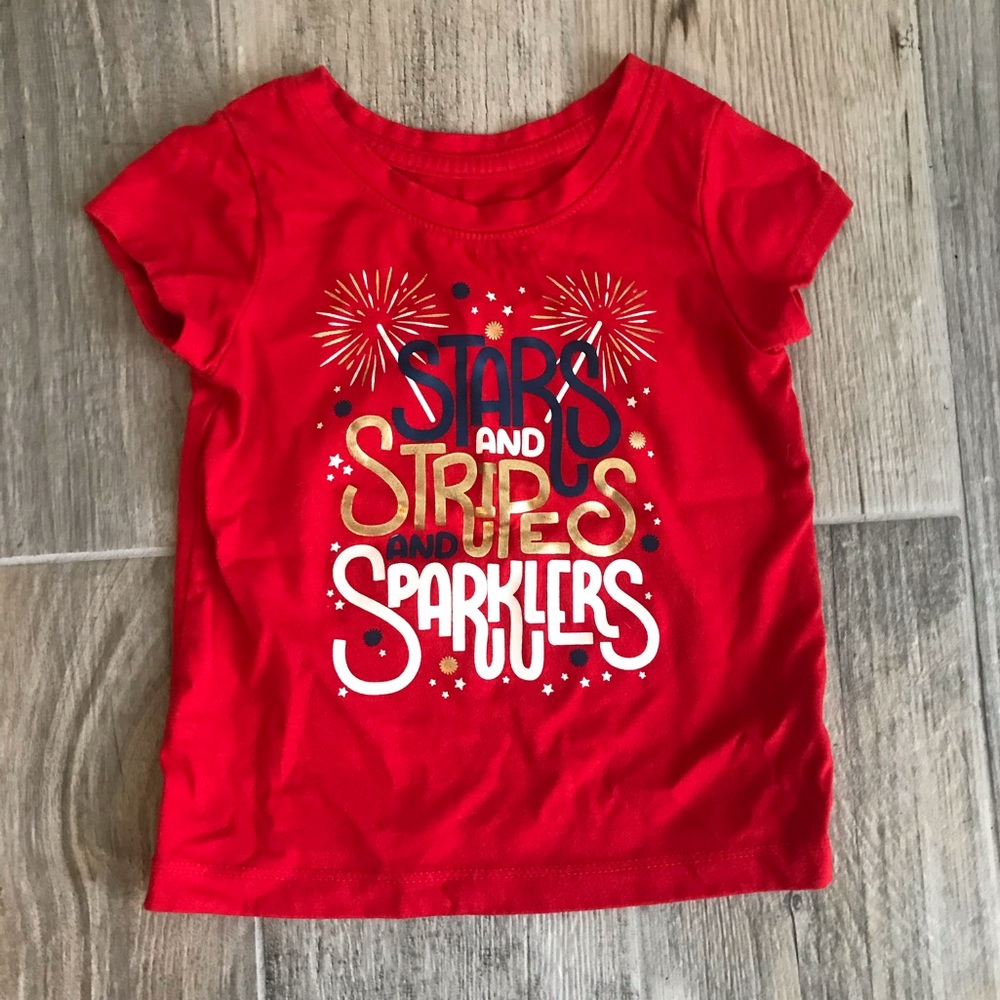Cat and Jack Stars, Stripes, and Sparklers t-shirt